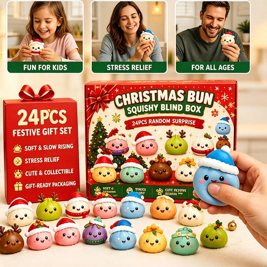 Christmas Advent Calendar Squishy Toy Set