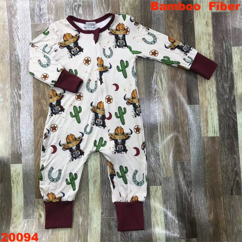 Cartoon Bamboo Fiber Baby Romper