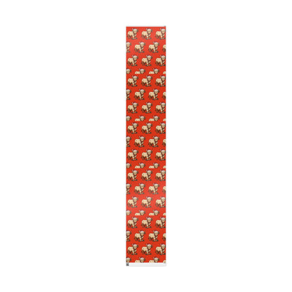 Highland Cow Wrapping Paper – Cute Highland Cattle with Santa Hat, Festive Holiday Gift Wrap