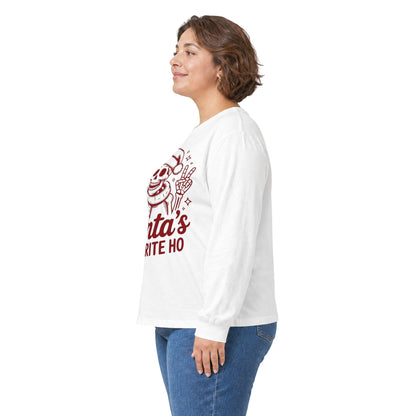 Santa's Favorite Ho Long Sleeve Tee — Funny Skull Christmas Shirt