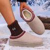 Fleece Lined Woven Winter Slippers