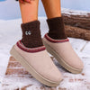 Fleece Lined Woven Winter Slippers