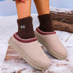 Fleece Lined Woven Winter Slippers
