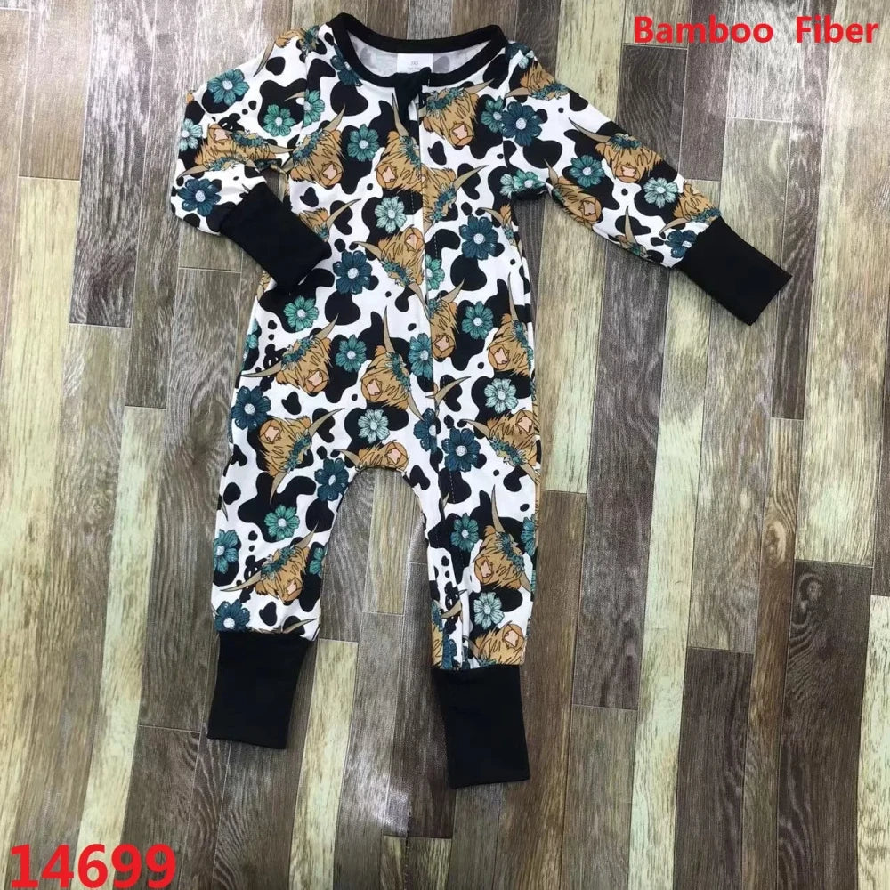 Cartoon Bamboo Fiber Baby Romper