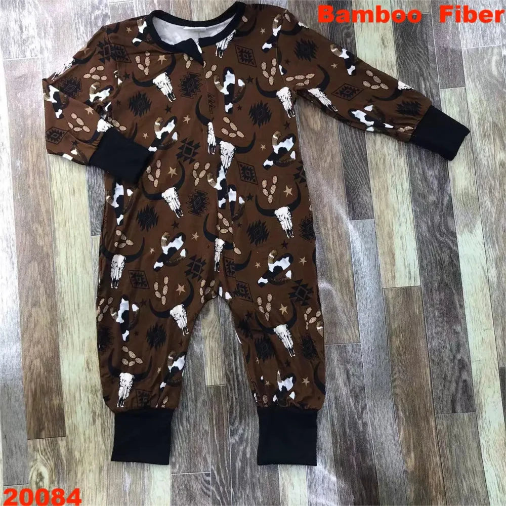 Cartoon Bamboo Fiber Baby Romper