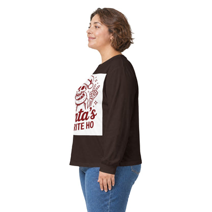 Santa's Favorite Ho Long Sleeve Tee — Funny Skull Christmas Shirt