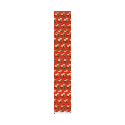 Highland Cow Wrapping Paper – Cute Highland Cattle with Santa Hat, Festive Holiday Gift Wrap